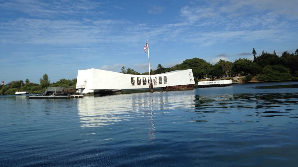 Very emotional time at USS Arizona in Pearl Harbor. Thousands of lives were lost in Pearl Harbor and 1177 were lost on attack of the Arizona. The memorial has the remnant of the hull and the turret of the Arizona. A day infamy to quote Franklin Delano Roosevelt December 7, 1941.