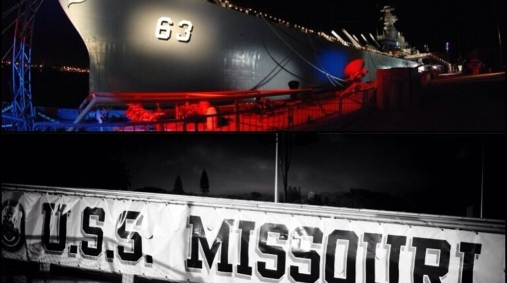 The USS Missouri (BB-63) an Iowa-class battleship also known as "Mighty Mo" and "Big Mo". The Missouri was the last battleship built by the United States. She served in the Pacific Theater during World War II and fought in the Korean War from 1950 to 1953. She was decommissioned in 1955 into the United States Navy reserve fleets or the "Mothball Fleet". she was reactivated and modernized in 1984 as part of the 600-ship Navy plan, and provided fire support during Operation Desert Storm in January and February of 1991.
Missouri received a total of 11 battle stars for service in World War II, Korea, and the Persian Gulf, and was finally decommissioned on 31 March 1992, but remained on the Naval Vessel Register until her name was struck in January 1995. In 1998, she was donated to the USS Missouri Memorial Association and became a museum ship at Pearl Harbor, Hawaii.