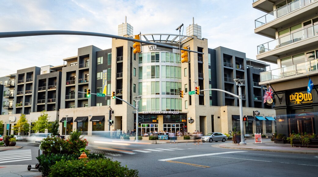 The Gulch featuring a city