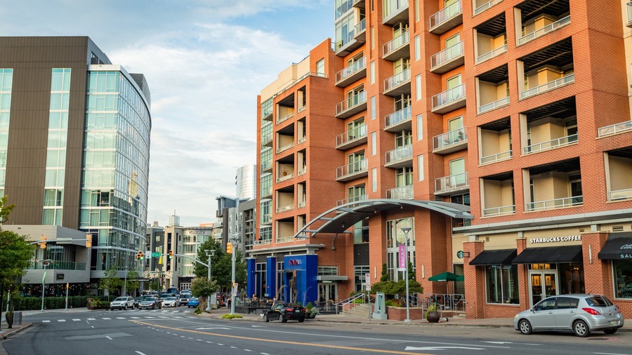 The Gulch showing a city