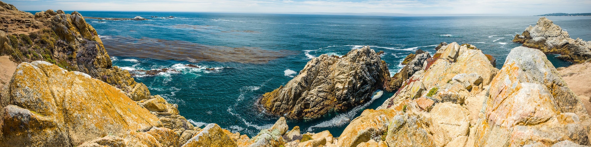 Carmel California. Point Lobos National Park. Pinnacle Point panorama.