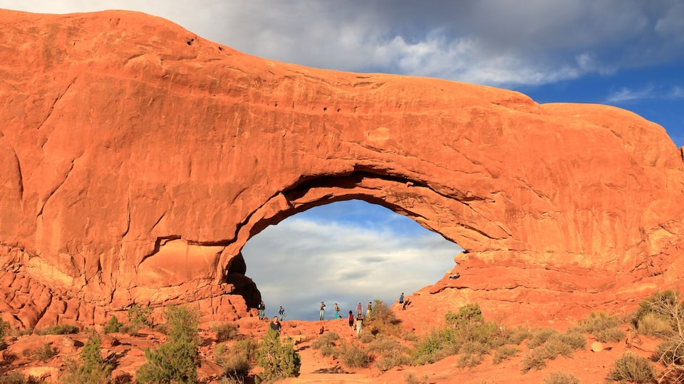 South Window Arch at sunset, Arches National Park