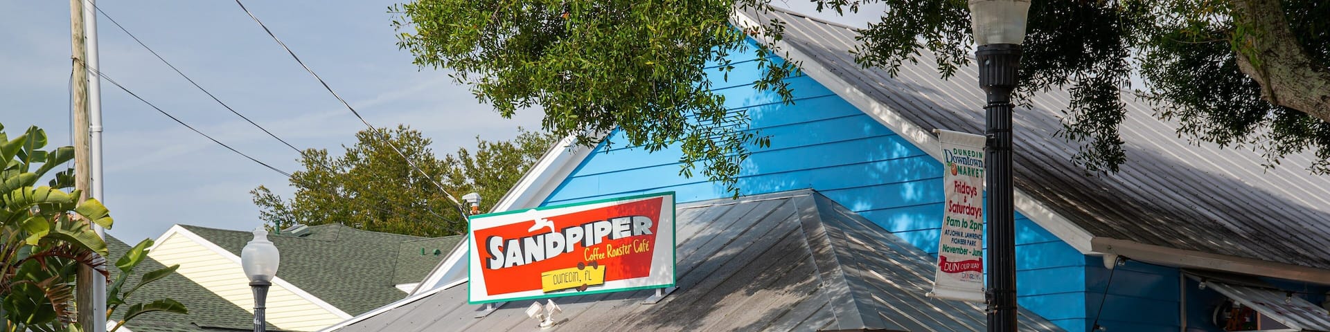 Downtown Dunedin featuring signage