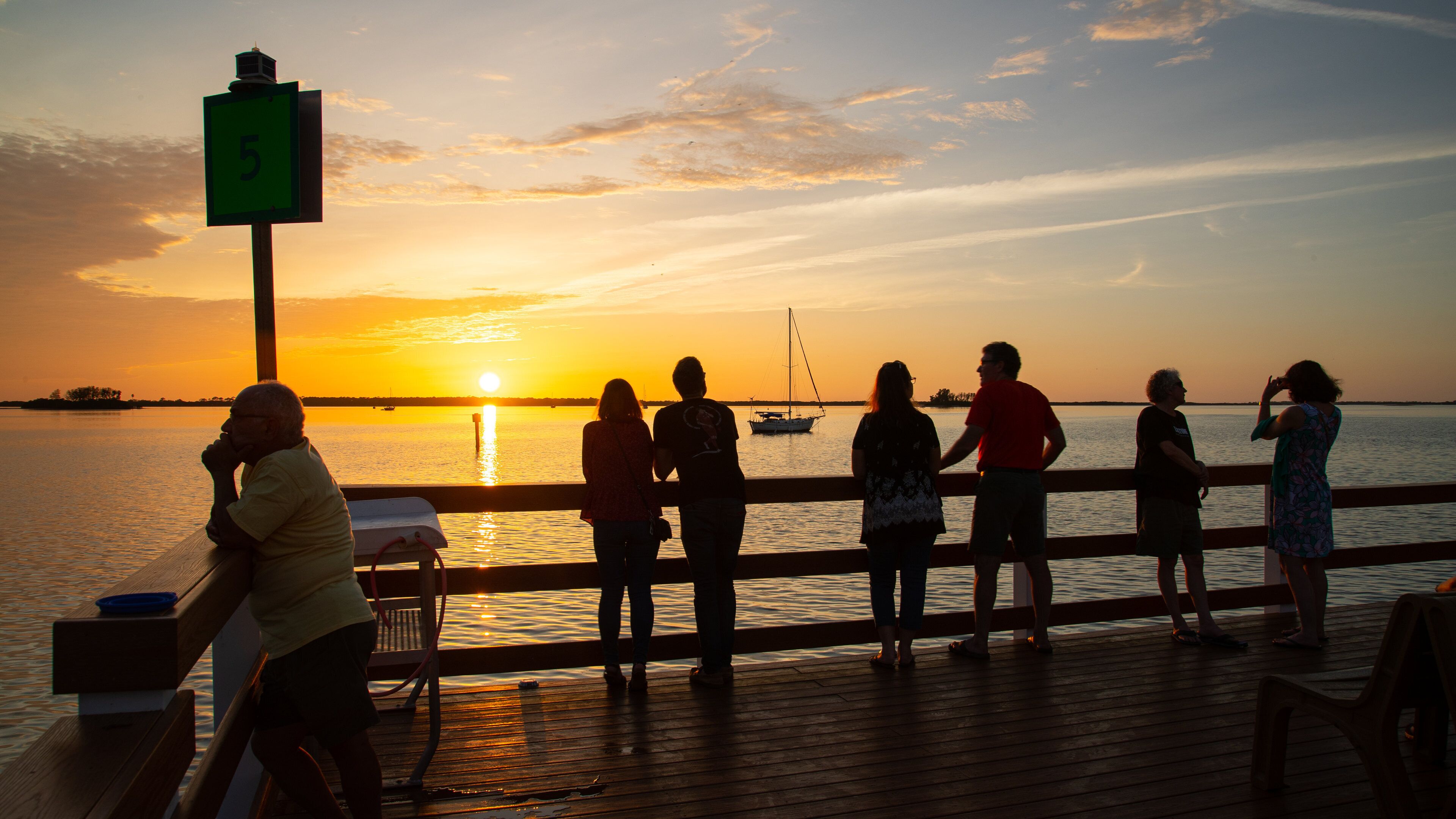 Downtown Dunedin showing a sunset, views and general coastal views