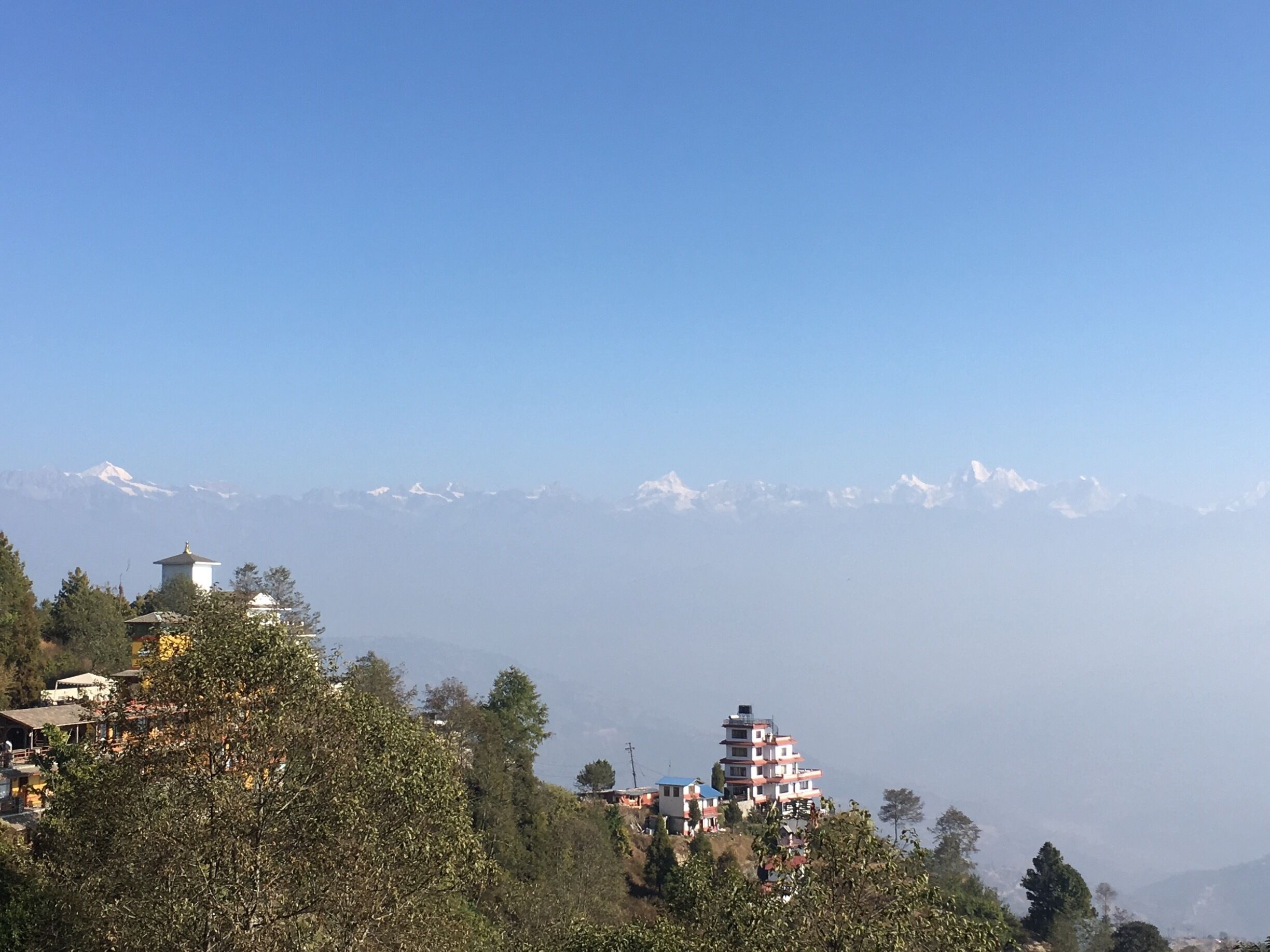 Sunrise over the Himalayas from nagarkot