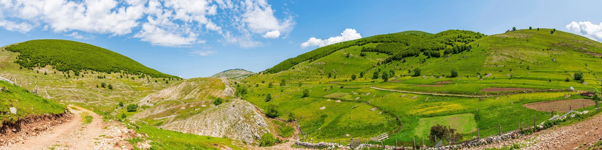 Mountain landscape near Lukomir, the highest village in Bosnia-Herzegovina