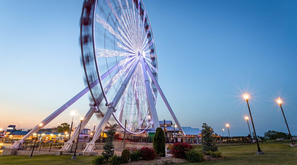 Branson Ferris Wheel featuring a sunset