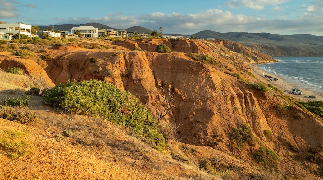 Sellicks Beach featuring a coastal town, general coastal views and rocky coastline