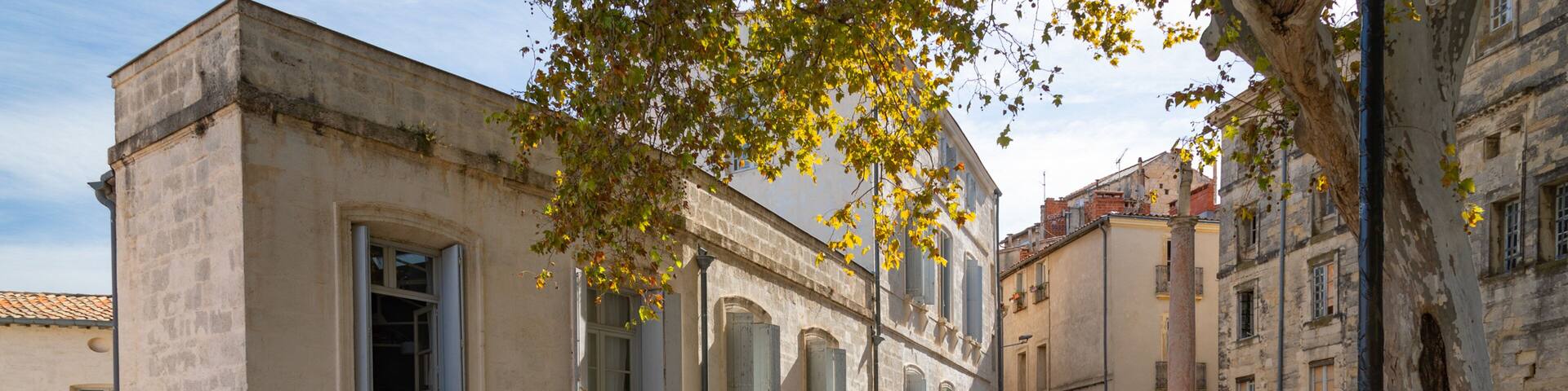 Canourgue Square showing heritage elements