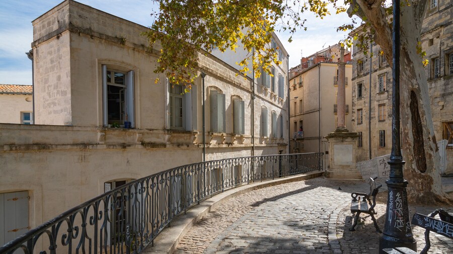 Canourgue Square showing heritage elements