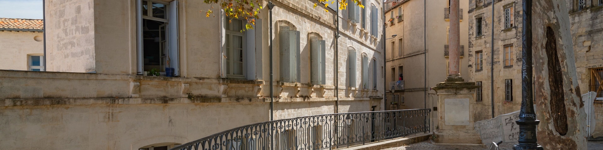 Canourgue Square showing heritage elements