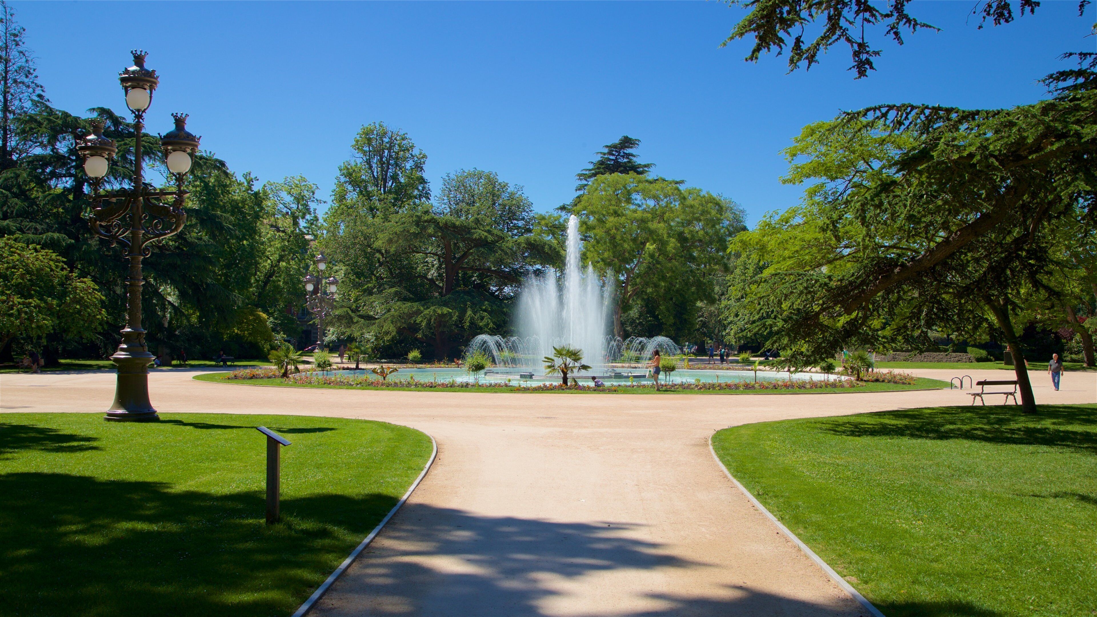 Tolosa mostrando giardino e fontana