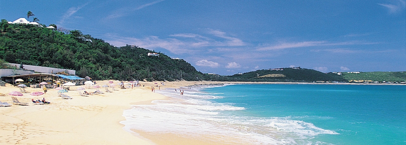 Rocks on tropical island beach