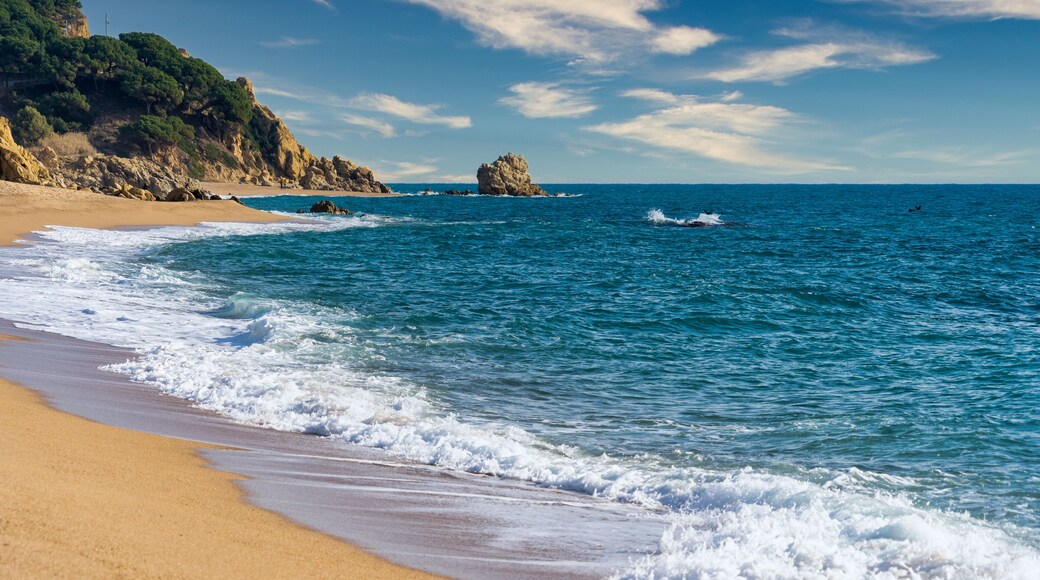 san pol de mar, calella mediterranean beach within the maresme