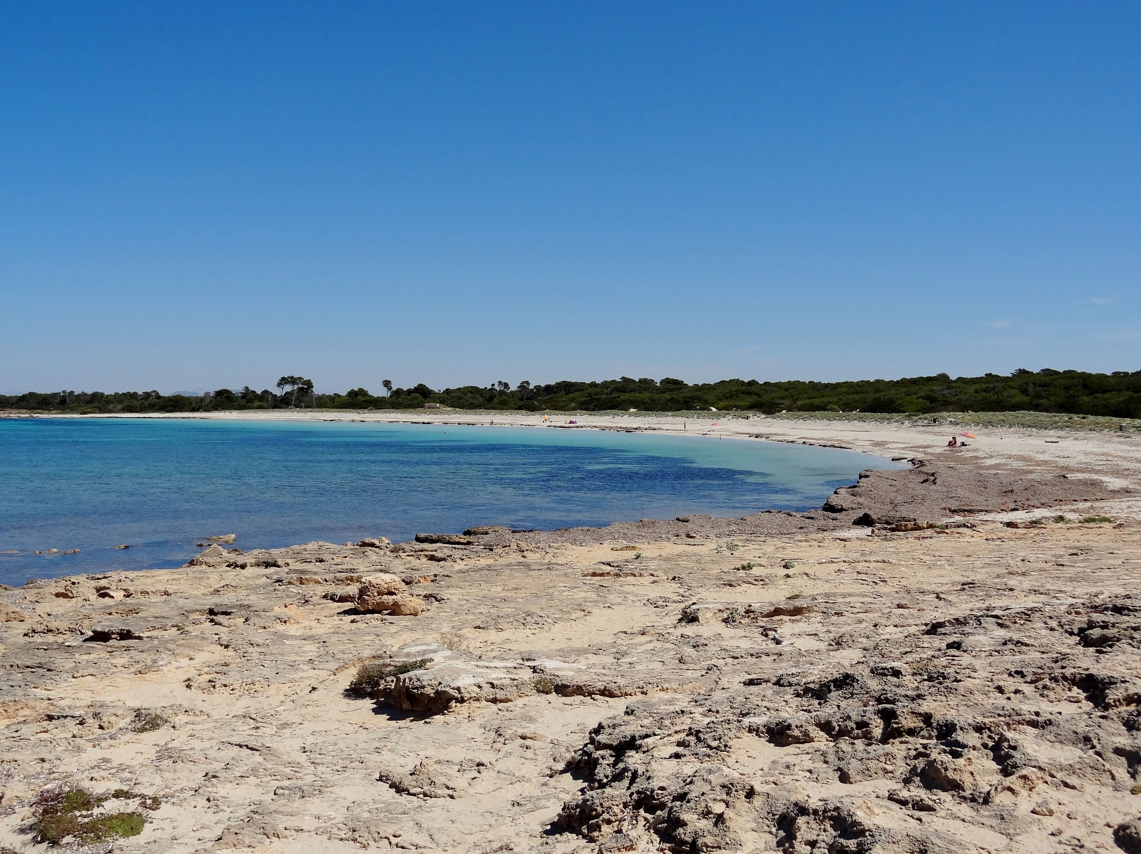 Platja des Caragol, Strand an der Südküste von Mallorca, Spanien