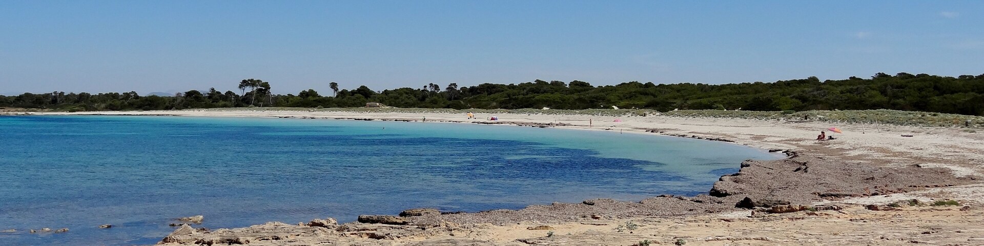 Platja des Caragol, Strand an der Südküste von Mallorca, Spanien