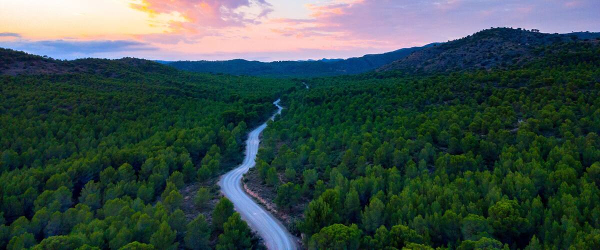 Imagen panorámica de la Sierra Calderona, Parque Natural de la Comunidad Valenciana.