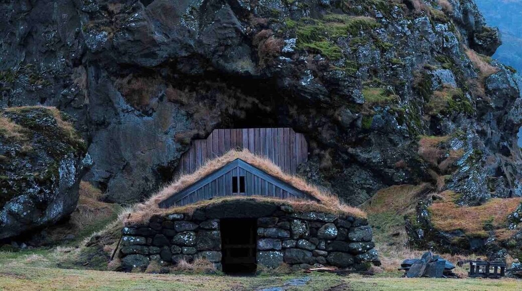 House built right into the rock