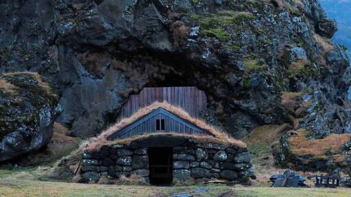 House built right into the rock