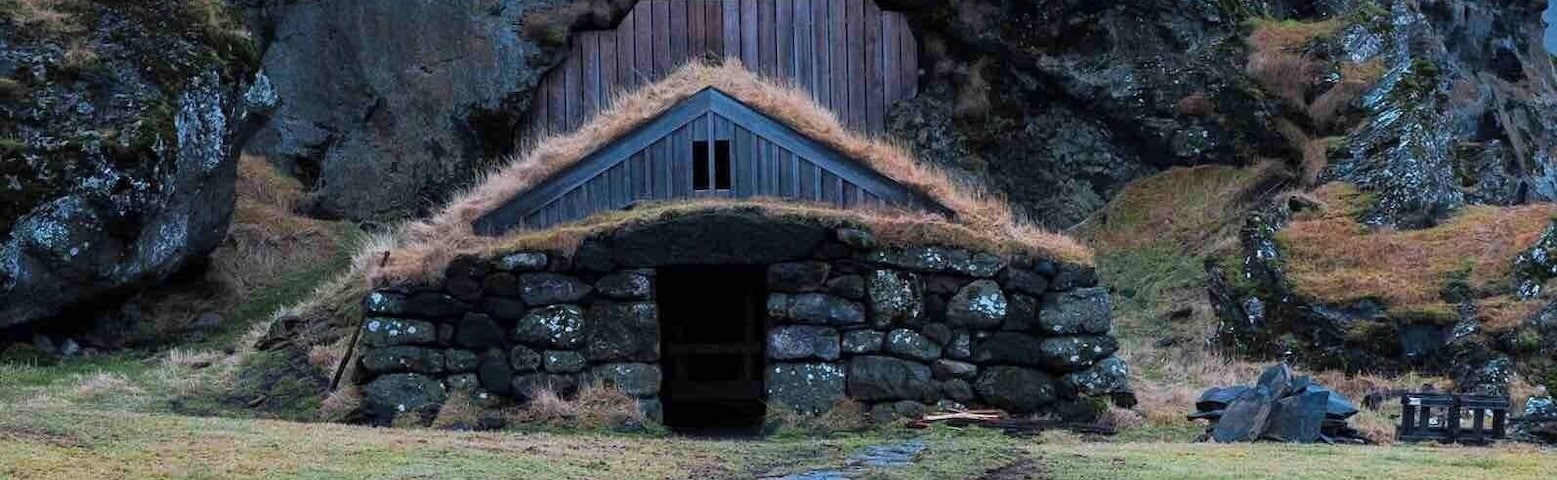 House built right into the rock