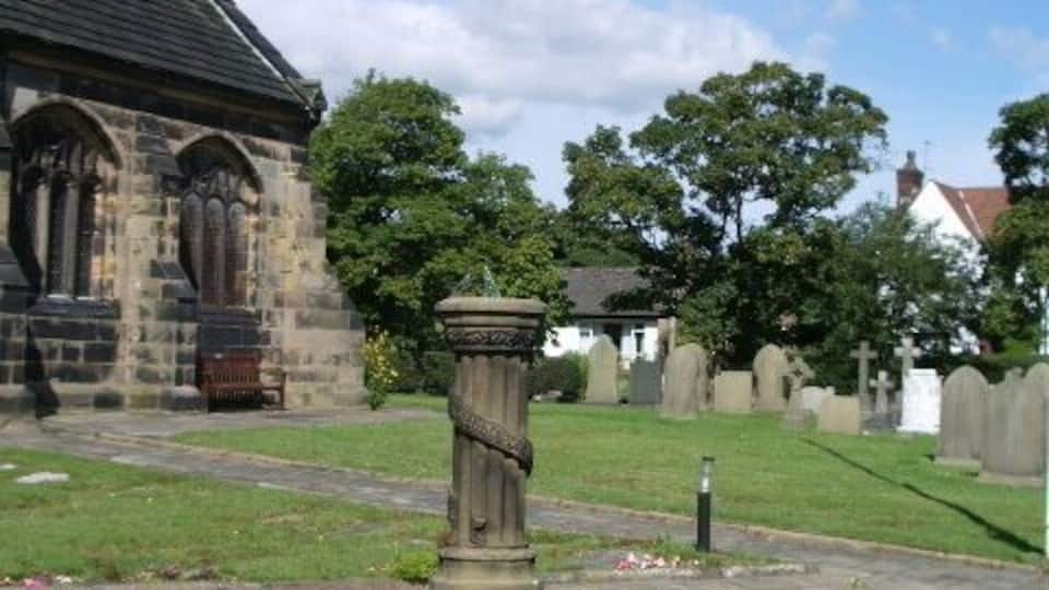 Sundial in St Michael's parish churchyard, Aughton, Lancashire