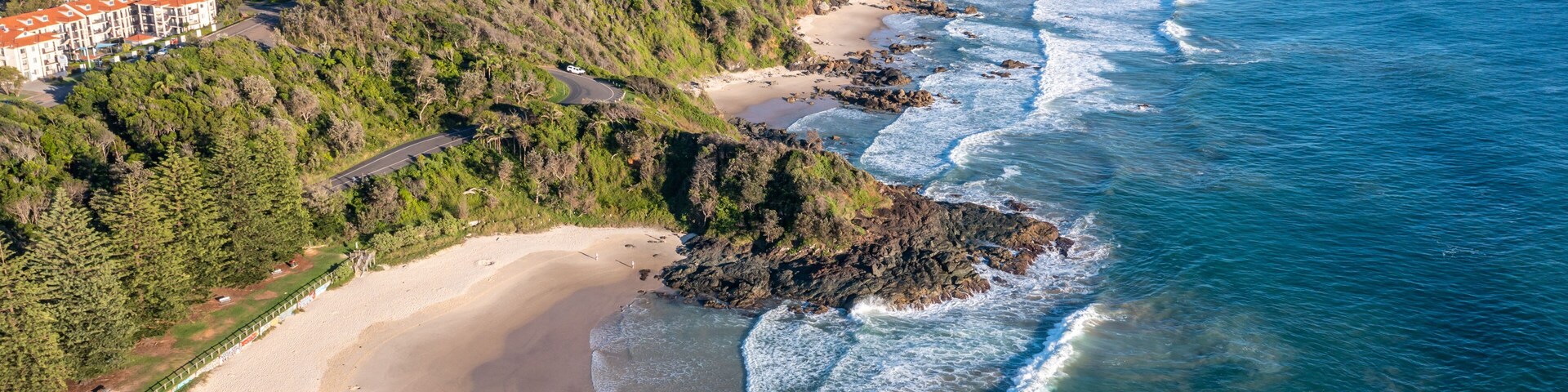 Flynns Beach - Port Macquarie Aerial view NSW Australia