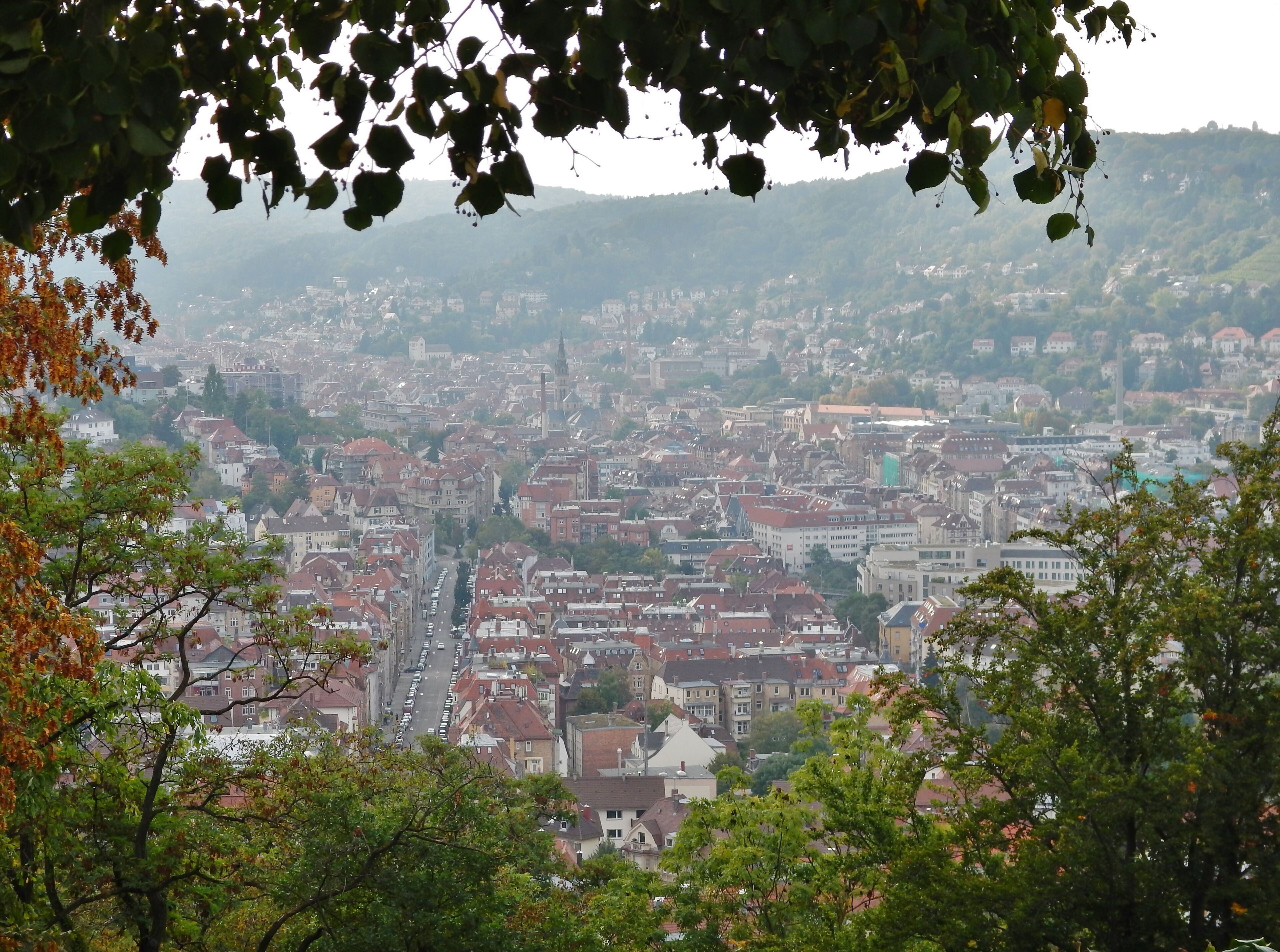 Ausblick Richtung Stuttgart Kaltental vom Teehaus