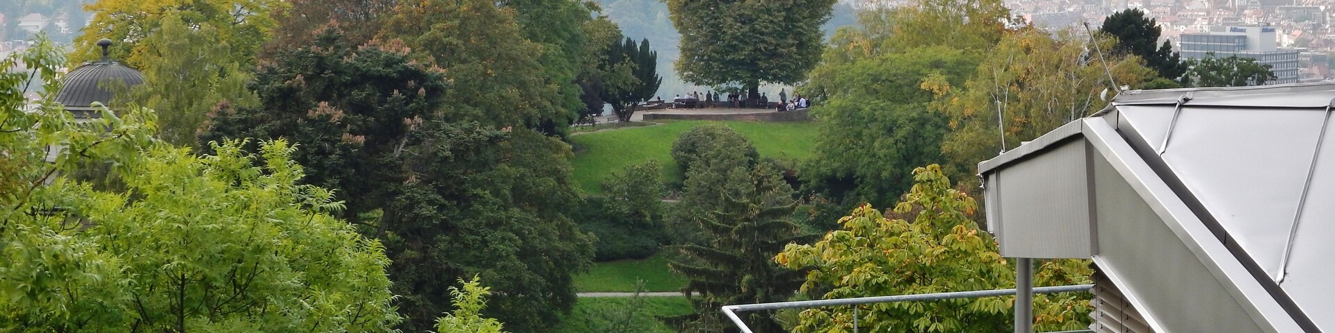Blick Richtung Teehaus und Stuttgart vom Bopser