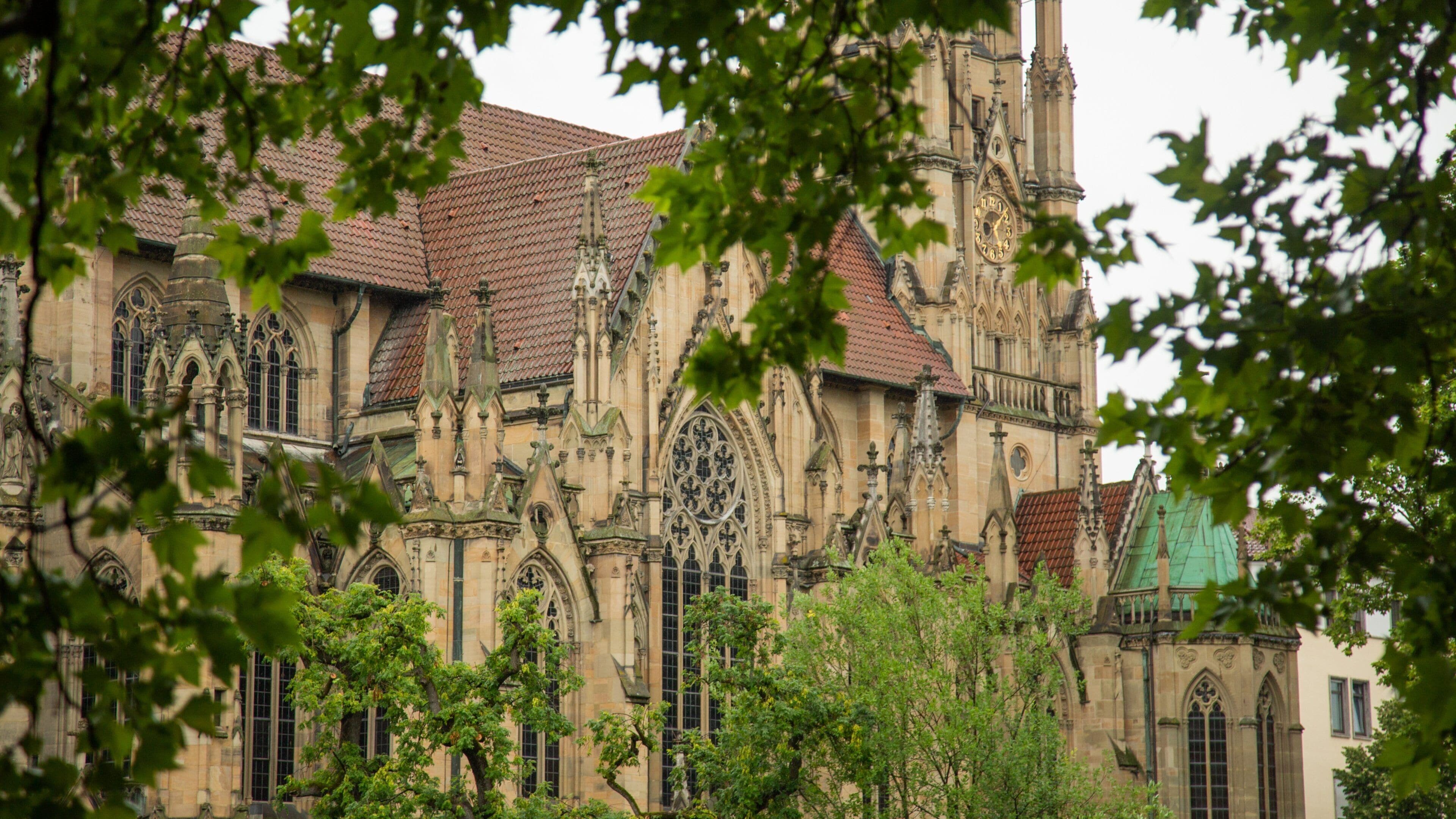 Stuttgart-West which includes heritage architecture and a church or cathedral