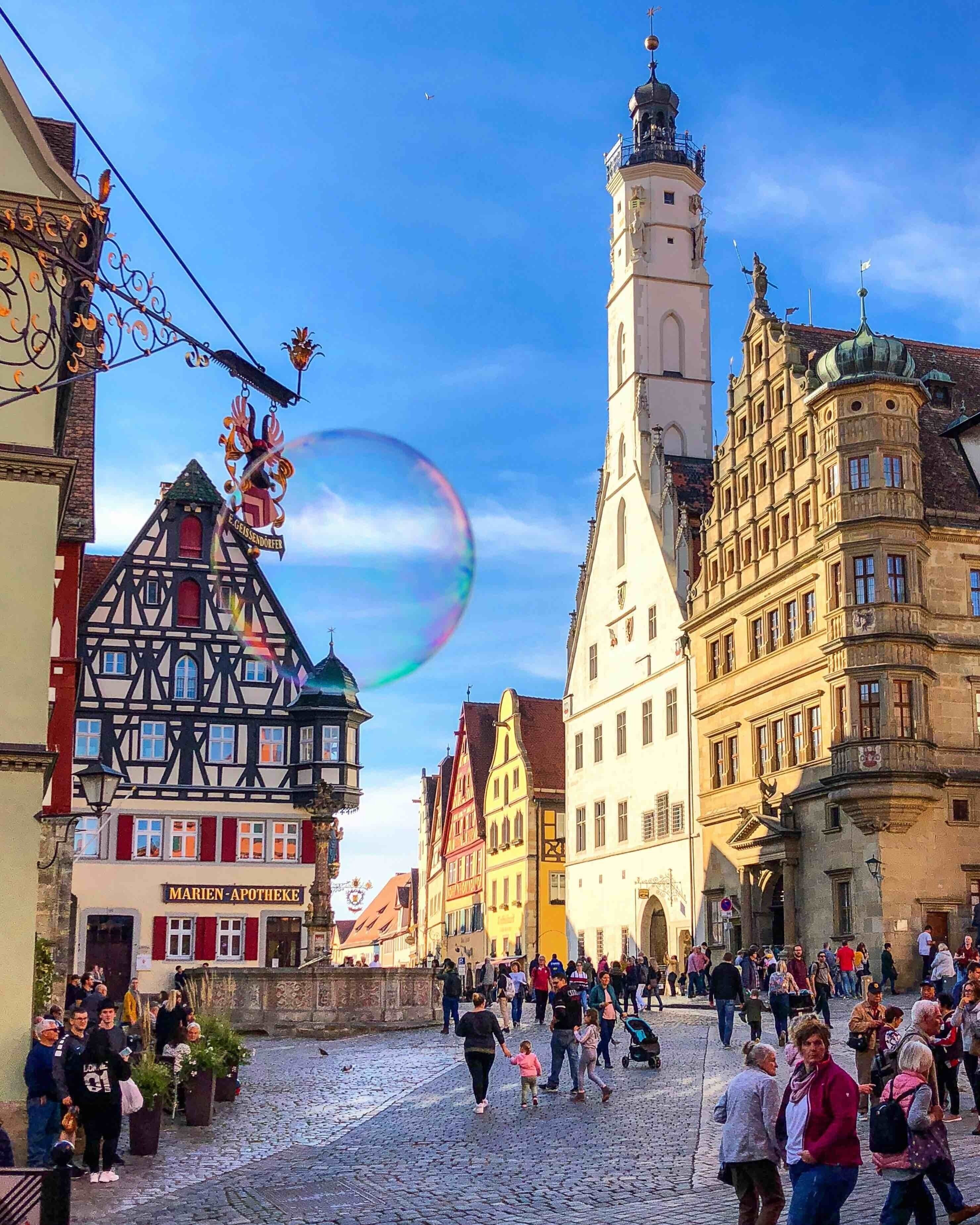 Market Square with old town hall in Rothenburg ob der Tauber, Bavaria, Germany
#Trovember