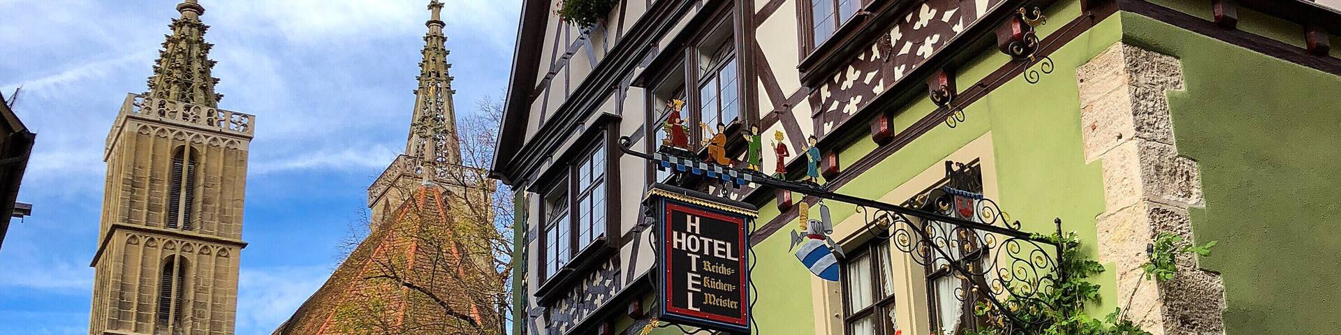 In the streets of Rothenburg ob der Tauber, Bavaria, Germany