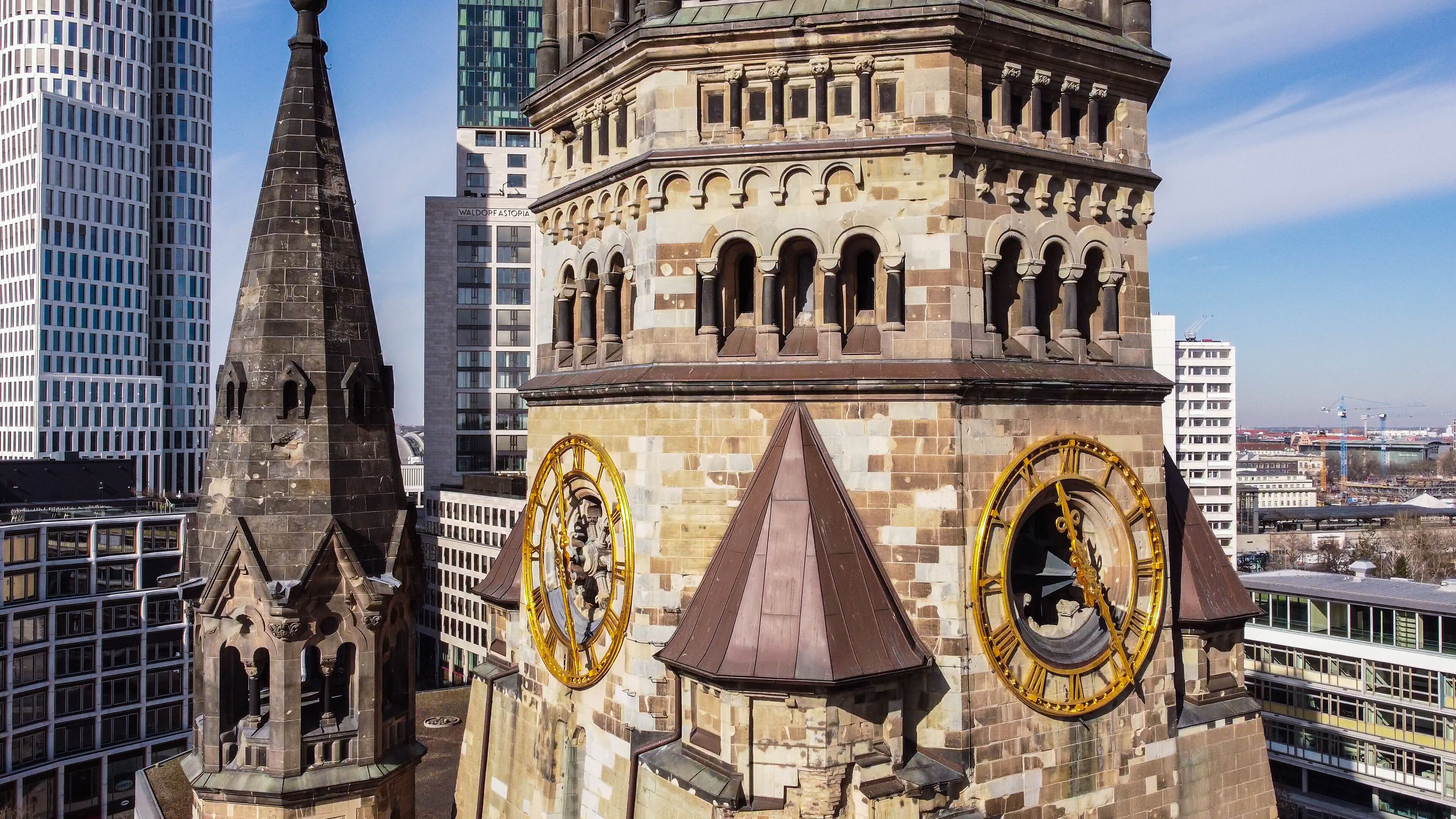 Famous Kaiser Wilhelm Memorial Church in Berlin - urban photography