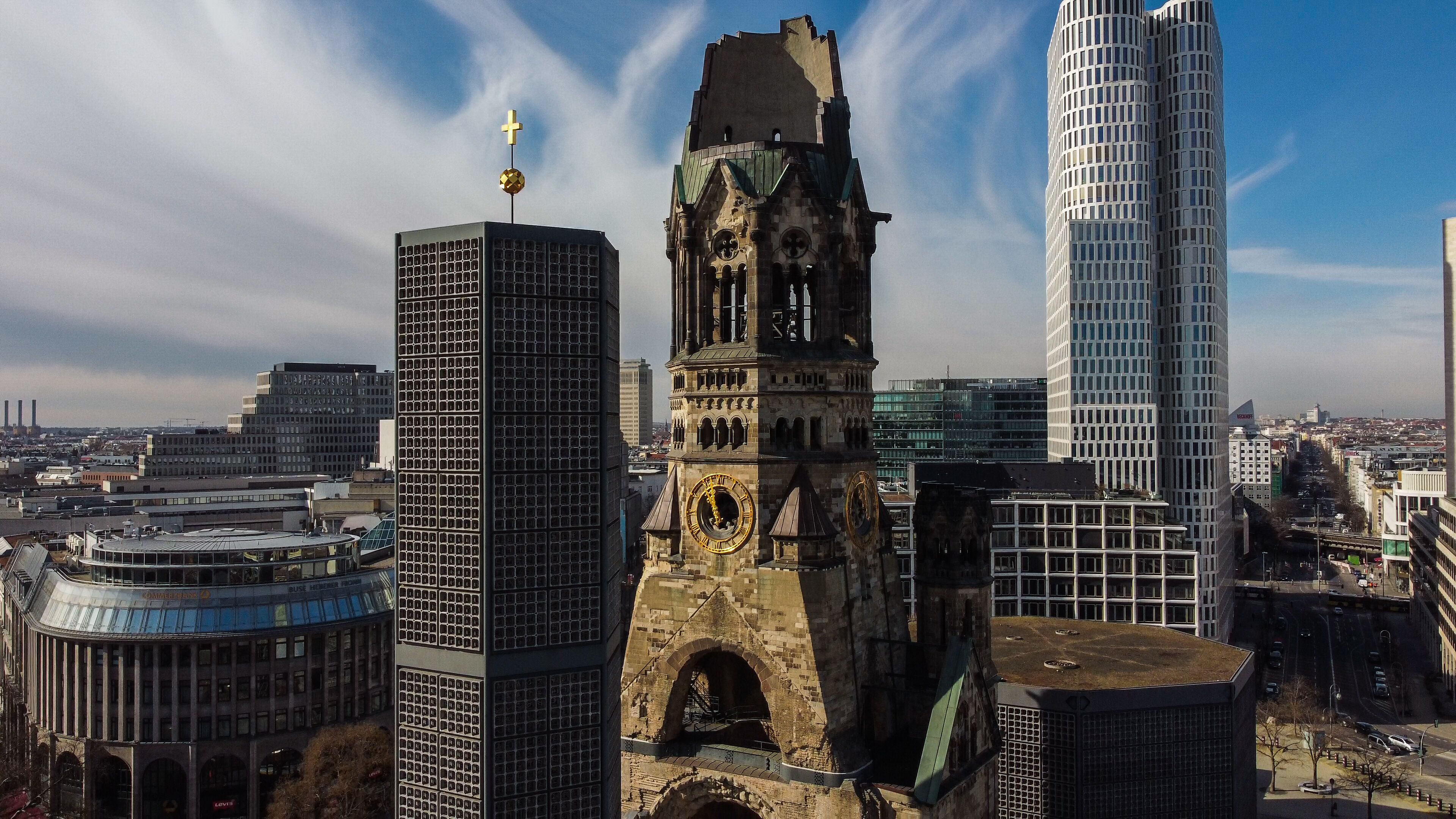 Famous Kaiser Wilhelm Memorial Church in Berlin - urban photography