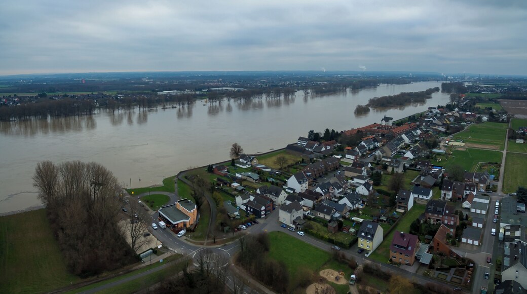 Hochwasser Januar 2018 in Köln-Langel