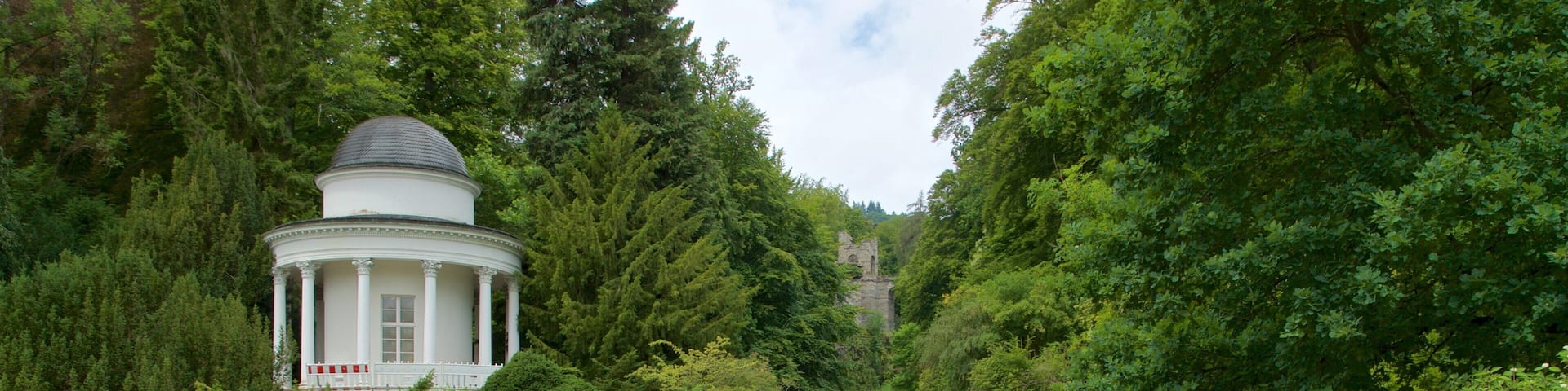 Bergpark Wilhelmshoehe showing a lake or waterhole