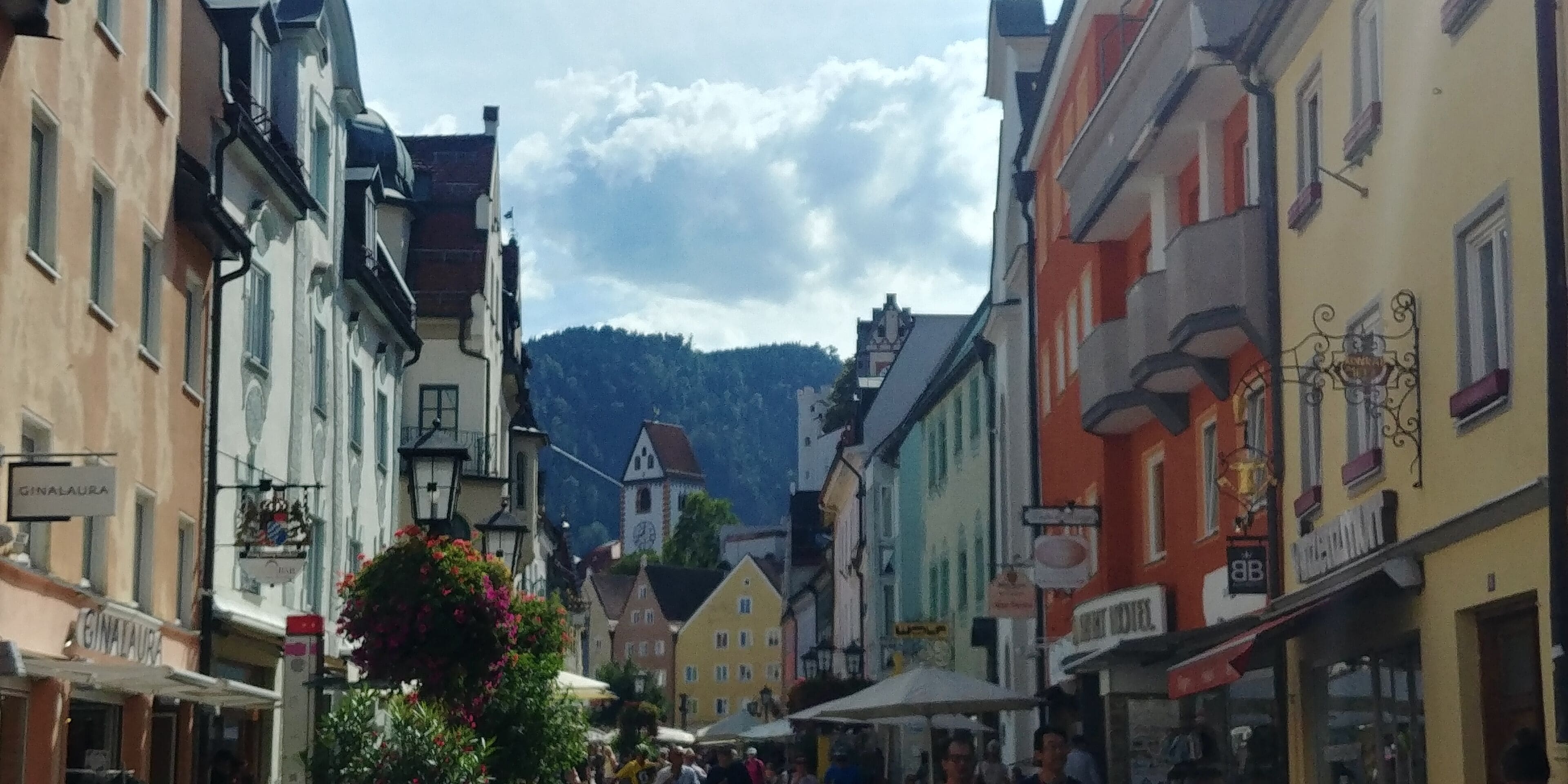 Füssen, in Germany, is a beautiful little town near the Neushwanstein castle.