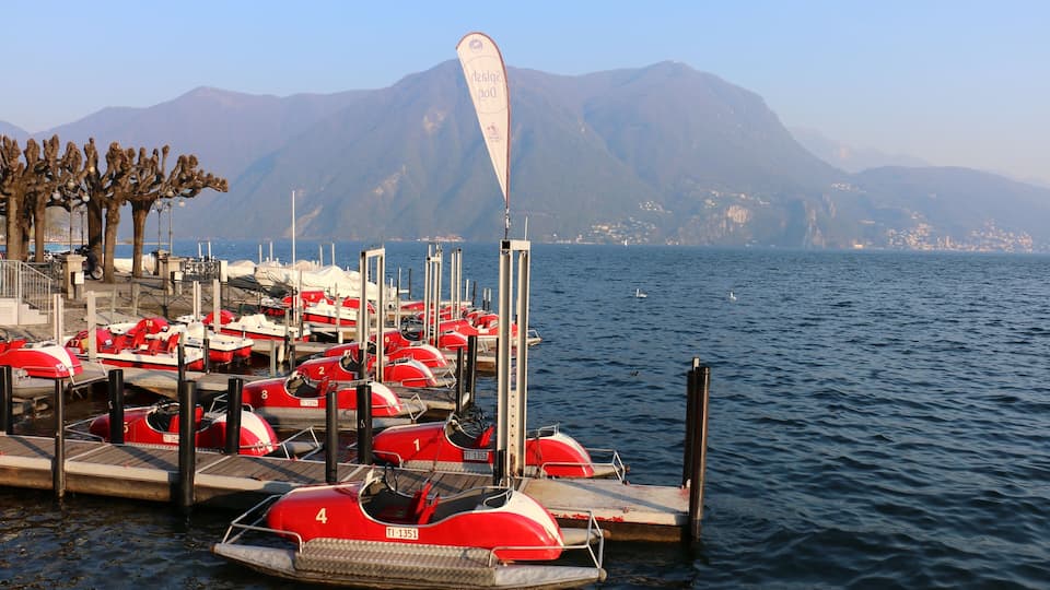 Pedalo in Lugano at Lake of Lugano (2015)