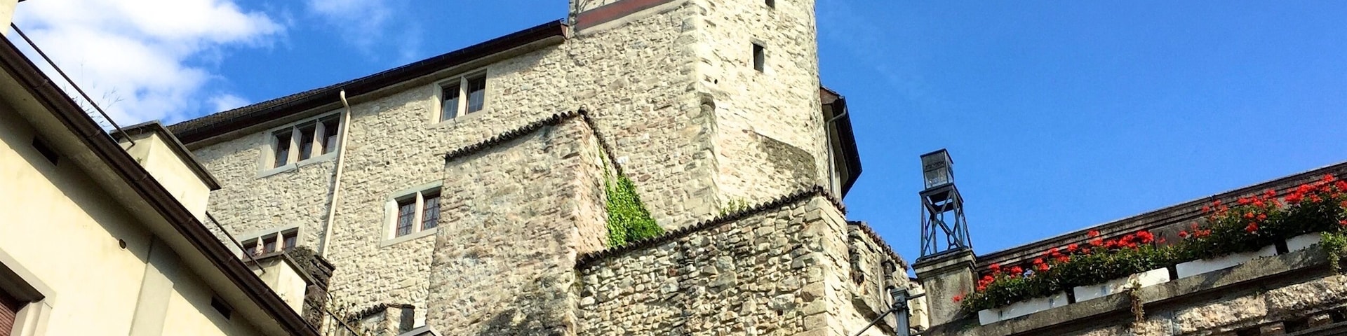 Rapperswil Castle is a castle, built in the early 13th century AD by the House of Rapperswil in the former independent city of Rapperswil.
It is located on the eastern Zürichsee respectively western Obersee lakeshore in Rapperswil, a locality of the municipality Rapperswil-Jona in the canton of St. Gallen in Switzerland. Since 1870, the castle has been home to the Polish National Museum established by Polish émigrés, including the castle's lessee and restorer, Count Wladyslaw Broel-Plater.