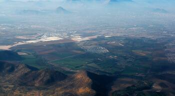Aerial view of Pudahuel, Santiago, Chile