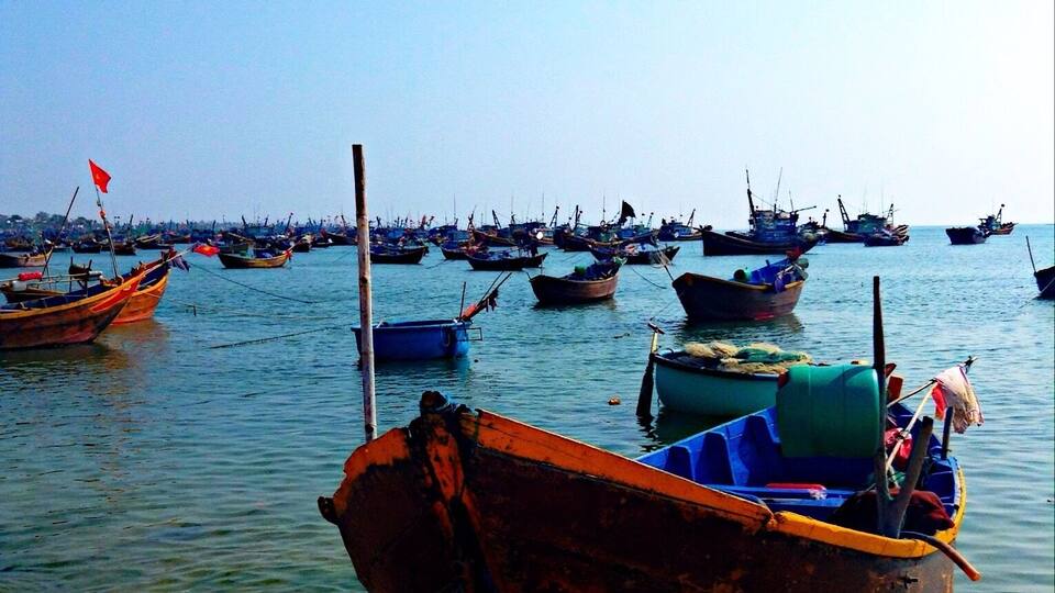 Fishing village in Mui Ne, Phan Thiet Vietnam