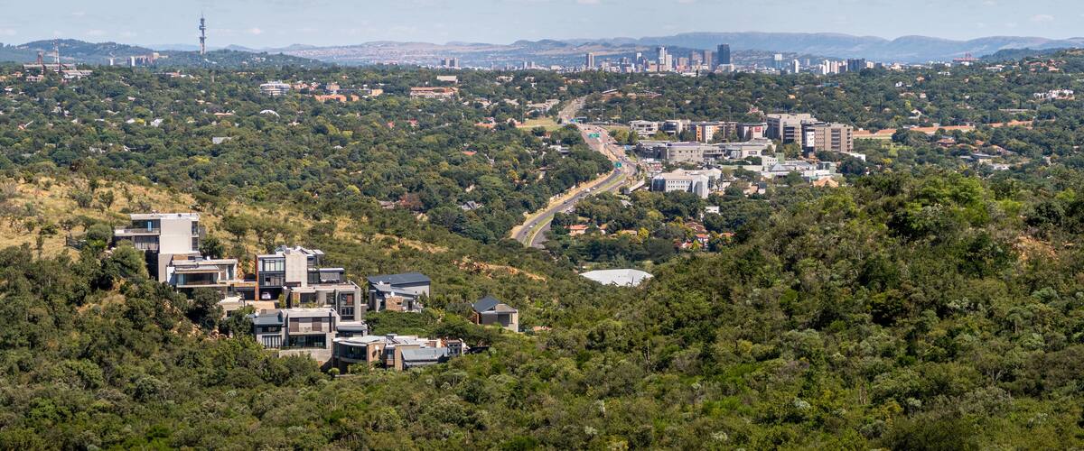 View over Pretoria suburbs towards the downtown core.