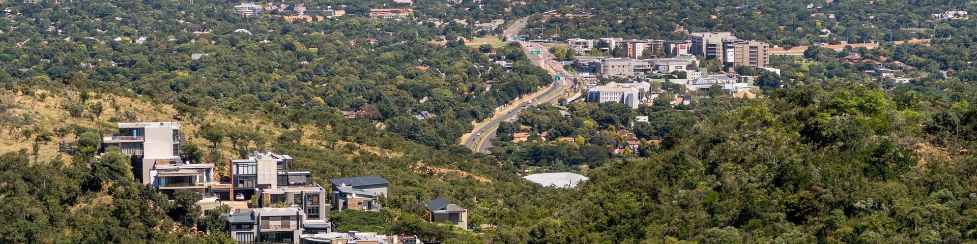 View over Pretoria suburbs towards the downtown core.