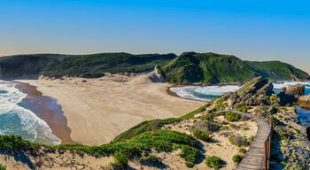Robberg Peninsula point with turquoise water on both sides, Plettenberg Bay, South Africa