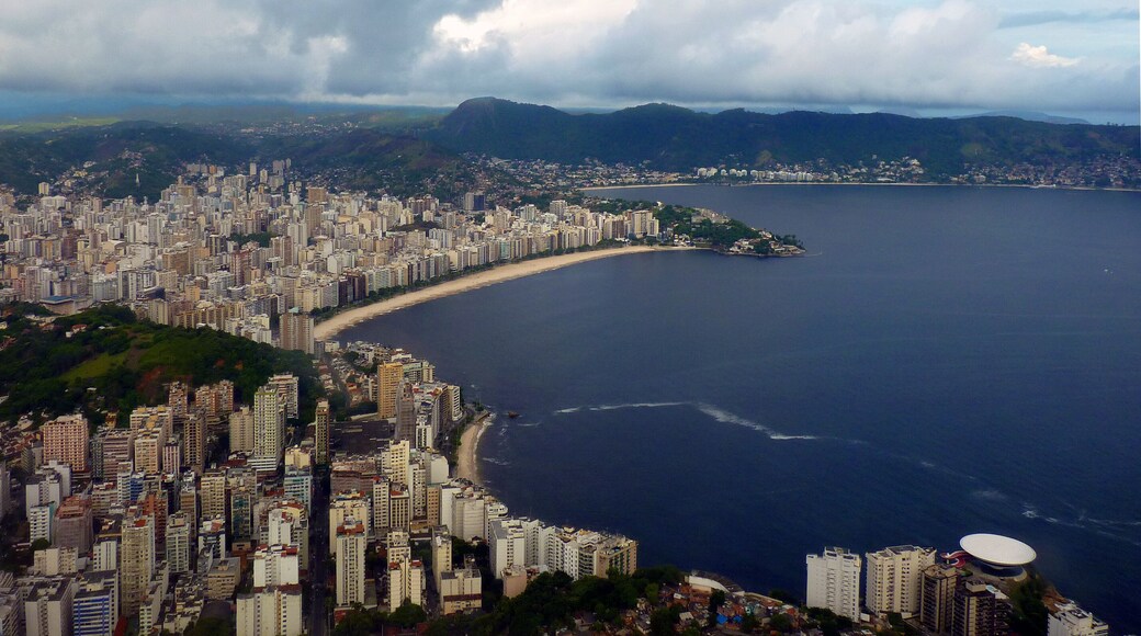 Aerial view of Icaraí and Ingá beaches in Niterói, Rio de Janeiro