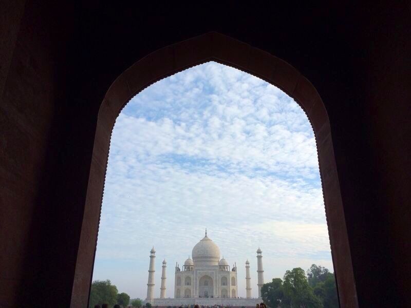 The gorgeous Taj Mahal at 5.30 am - the best time to visit to avoid the crowd. Silent , serene and soothing. 