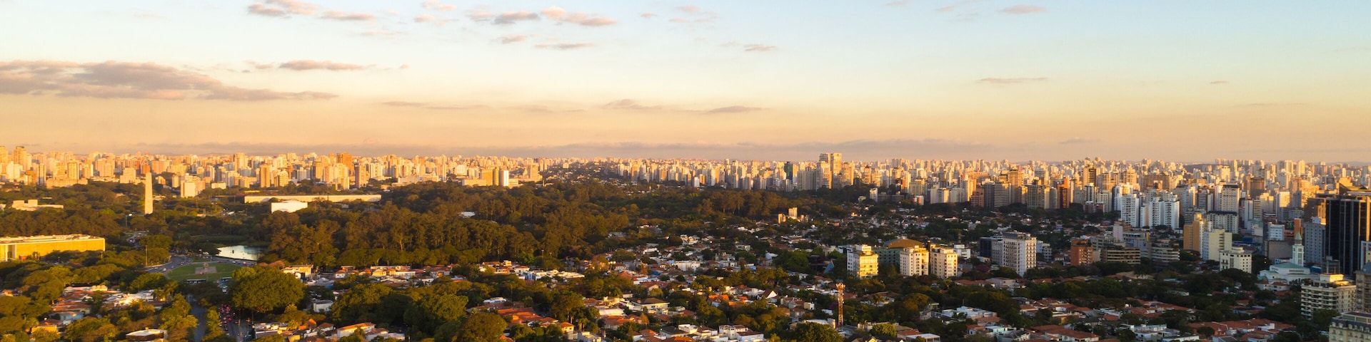Aerial View of Sao Paulo city, Brazil