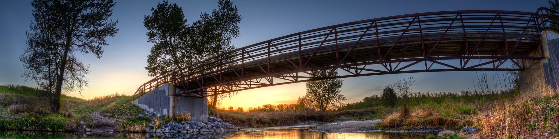 Sunset Over Fish Creek Provincial Park in Calgary