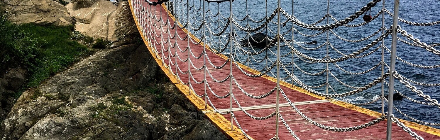 A pleasant hike around the point for a view of the sea.