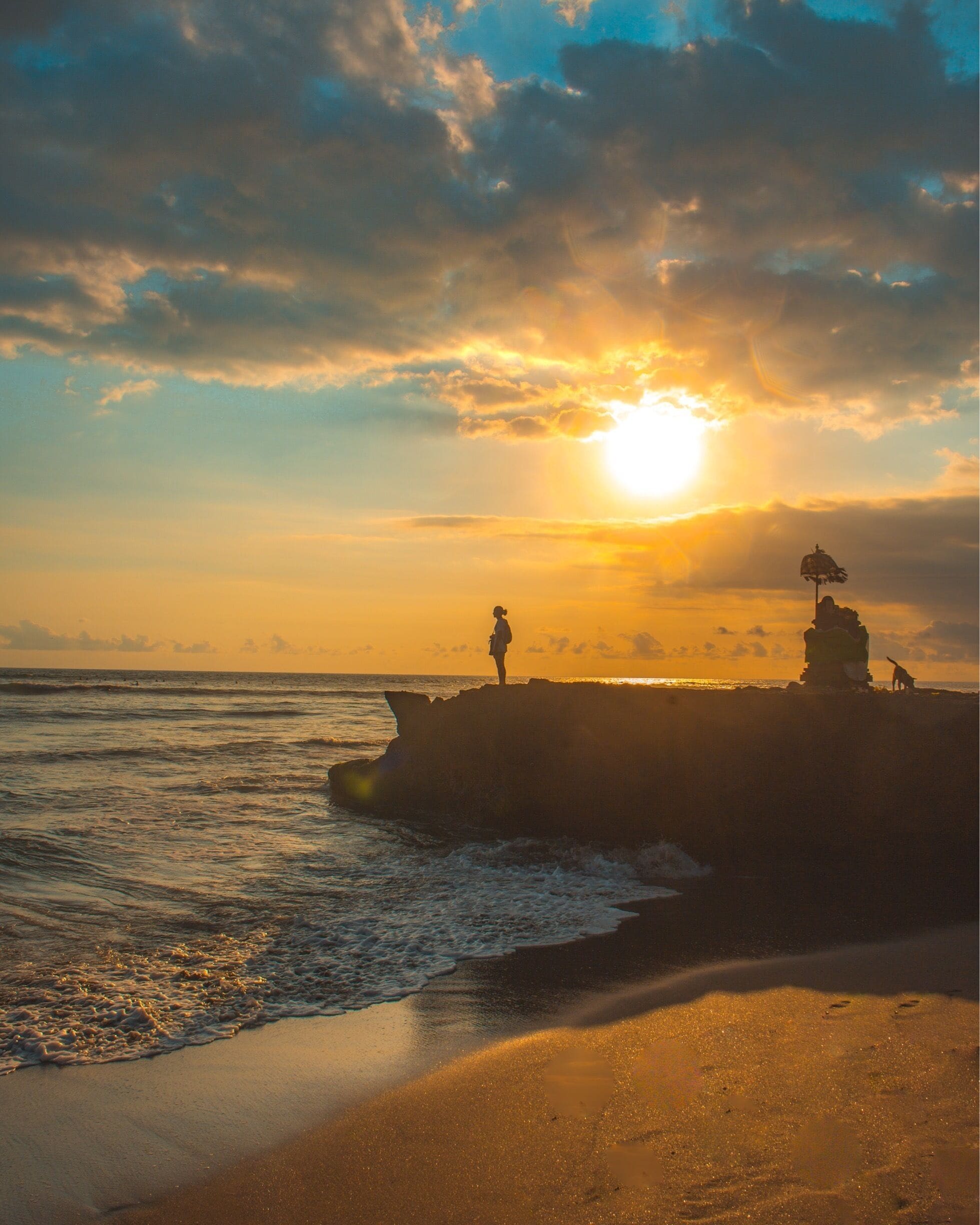 This is an excellent place to watch surfers surfing at sunset. There are also lots of bars near by which are great to just sit back and relax. 