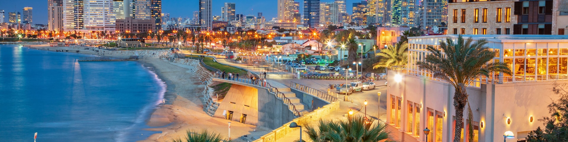 Tel Aviv Skyline. Cityscape image of Tel Aviv, Israel during sunset.